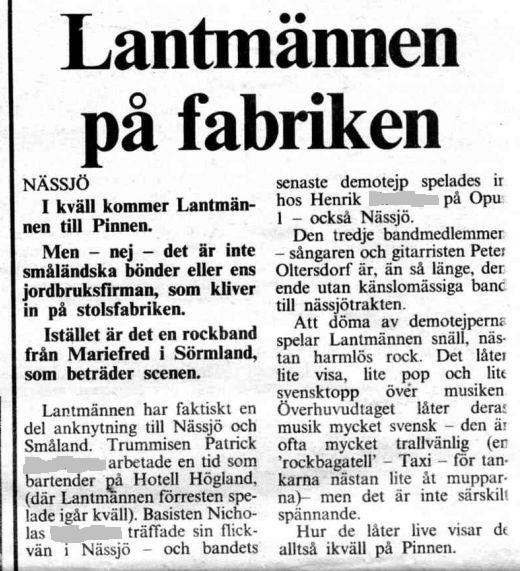 En on&ouml;dig landsortsblaska